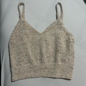 American Eagle Outfitters Cream Knit Camisole